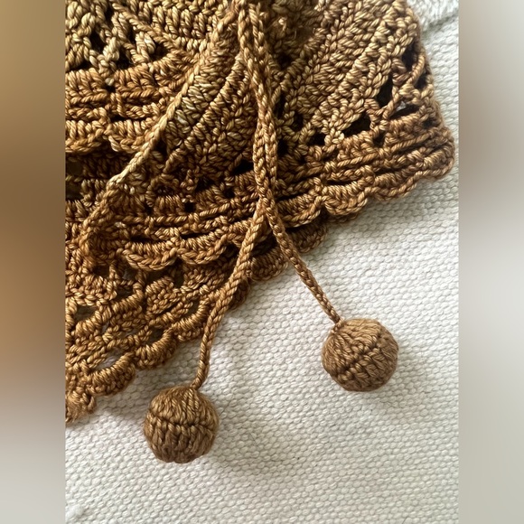 Misha + Puff Women’s Children’s handmade wool scarf kerchief with pom pom ties - Picture 3 of 5